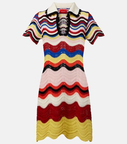 Robe polo Chevron en crochet de coton - La DoubleJ - Modalova