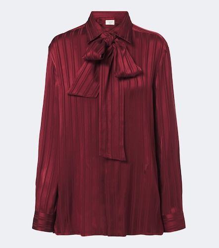 Blouse en jacquard de soie à rayures - Saint Laurent - Modalova