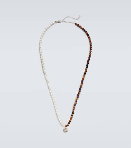 Collier Evil Eye en or 14 ct et perles - Sydney Evan - Modalova