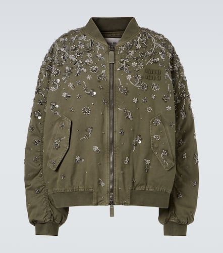Veste bomber en coton  sequins - Miu Miu - Modalova