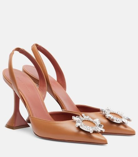 Escarpins Begum 95 en cuir - Amina Muaddi - Modalova