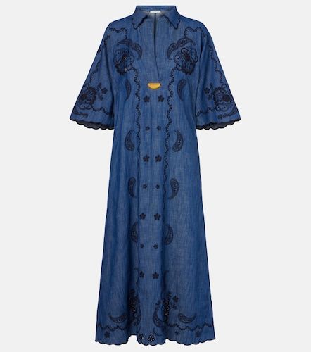 Robe midi Aster en denim à broderie - Zimmermann - Modalova