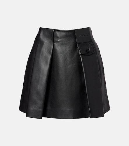 Loewe Mini-jupe en cuir à plis - Loewe - Modalova