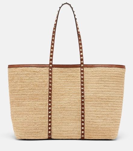 Cabas Rockstud Large en raphia - Valentino Garavani - Modalova