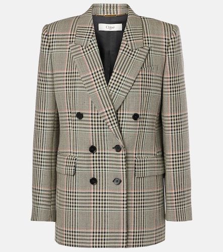 Chloé Blazer en laine à carreaux - Chloe - Modalova