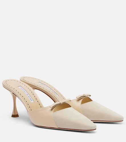 Mules Tapidpla en cuir et daim - Manolo Blahnik - Modalova