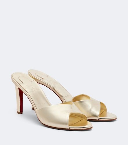 Mules Fanny en cuir métallisé - Christian Louboutin - Modalova