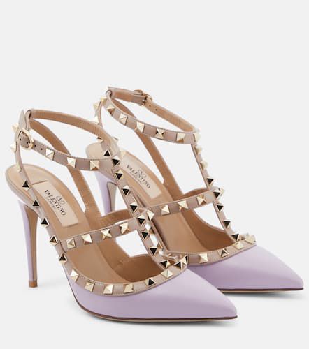 Escarpins Rockstud 100 en cuir - Valentino Garavani - Modalova