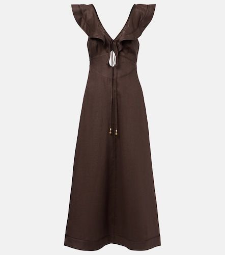 Robe midi Rhiannon en lin - Zimmermann - Modalova