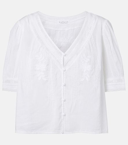 Blouse Mavis en coton à dentelle - Velvet - Modalova