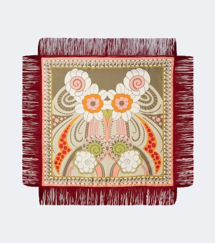 Foulard en soie à imprimé et franges - La DoubleJ - Modalova