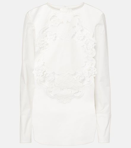 Blouse en coton à broderies - Oscar de la Renta - Modalova