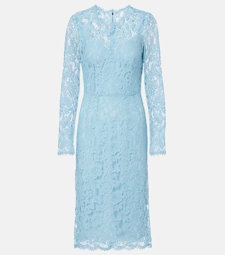 Robe de cocktail en dentelle de coton mélangé - Dolce&Gabbana - Modalova