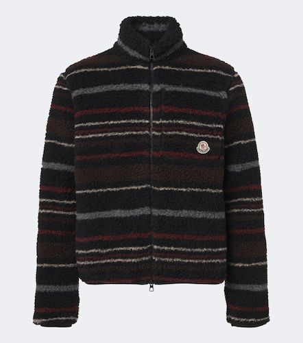 Cardigan en laine mélangée à rayures - Moncler - Modalova
