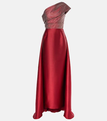 Robe longue Alba en satin à ornements - Solace London - Modalova