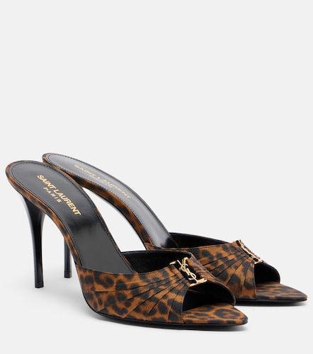 Mules Babylone Cassandre imprimées - Saint Laurent - Modalova