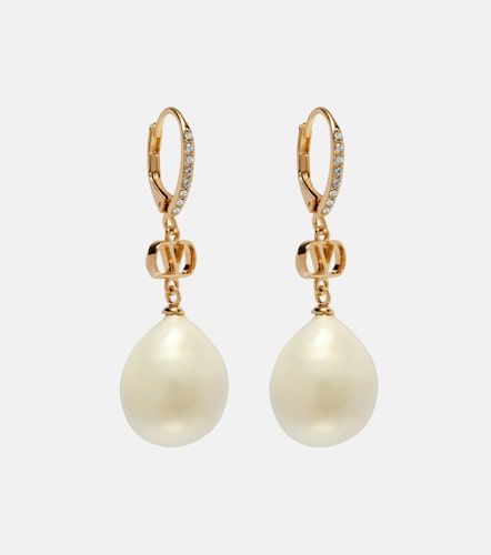 Boucles d’oreilles VLogo à perles fantaisie - Valentino - Modalova
