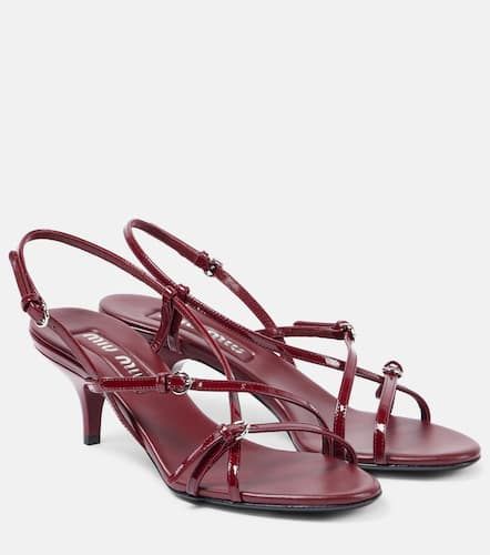 Miu Miu Sandales 55 en cuir verni - Miu Miu - Modalova