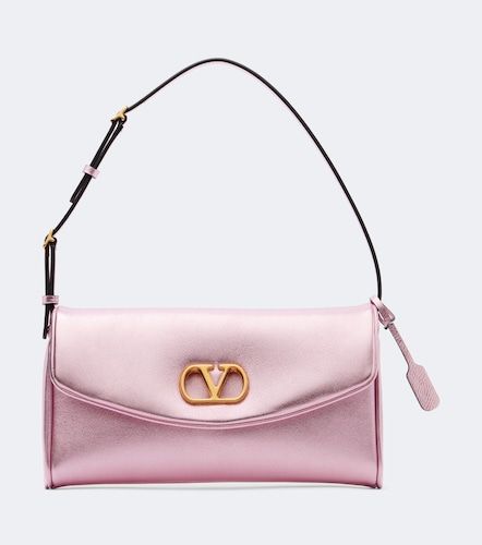 Sac porté épaule DeVain Small en cuir métallisé - Valentino Garavani - Modalova