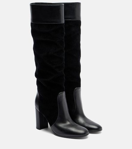 Bottes Sheffield en cuir et velours côtelé - Gianvito Rossi - Modalova