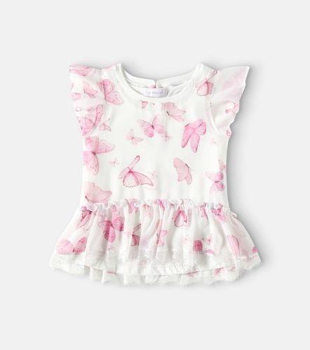 Top Butterflies en georgette - Monnalisa - Modalova