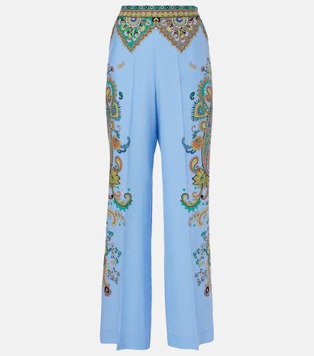 Pantalon ample en soie à fleurs - Etro - Modalova