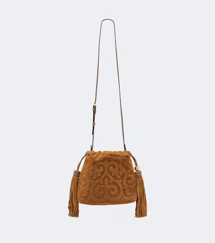 Pochette Kalispera Small en daim à broderies - Etro - Modalova