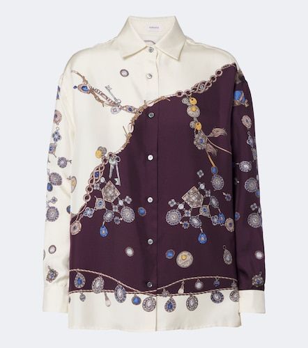Chemise en sergé de soie à imprimé - Versace - Modalova