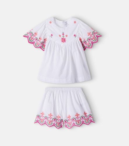 Ensemble top et short brodé en coton - Tartine et Chocolat - Modalova