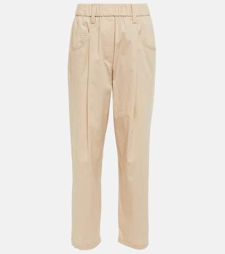 Pantalon tapered en coton - Brunello Cucinelli - Modalova