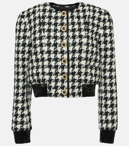 Veste en tweed pied-de-poule - Balmain - Modalova