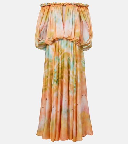 Robe longue Luna en soie à imprimé - Zimmermann - Modalova