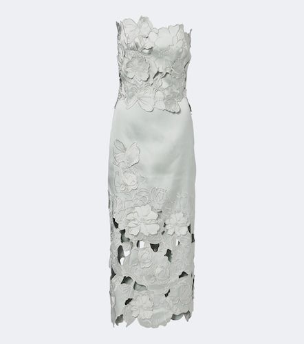 Robe midi bustier Nikola en guipure - Costarellos - Modalova