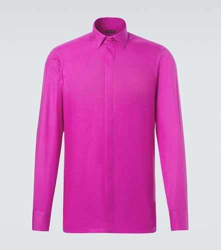 Chemise perforée en sergé de soie - Tom Ford - Modalova