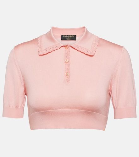 Top raccourci Capri en soie - Dolce&Gabbana - Modalova