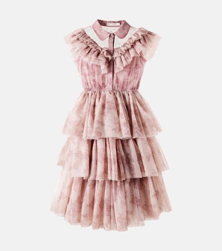 Robe Jeena en toile de Jouy et tulle - C'era Una Volta - Modalova