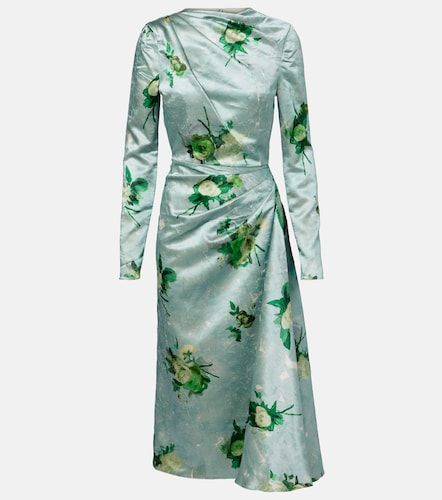 Erdem Robe midi en satin à fleurs - Erdem - Modalova