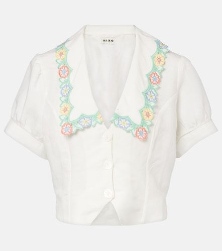 Rixo Top Iveta en lin mélangé - Rixo - Modalova