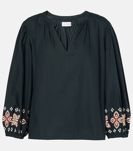 Blouse Paola en coton à broderies - Velvet - Modalova