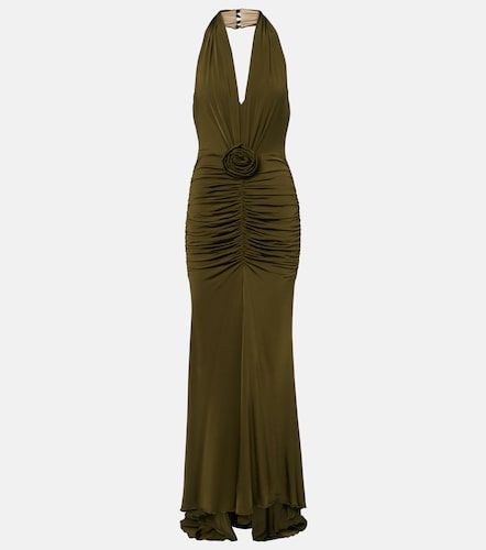 Robe longue asymétrique à appliqué floral - Blumarine - Modalova