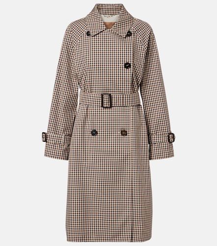 Trench-coat Fate à carreaux vichy en coton mélangé - Max Mara - Modalova