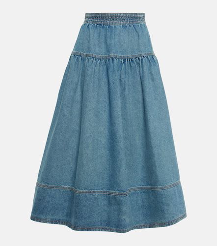 Jupe midi Astrid en jean - Ulla Johnson - Modalova