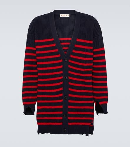 Cardigan rayé en laine vierge - Marni - Modalova