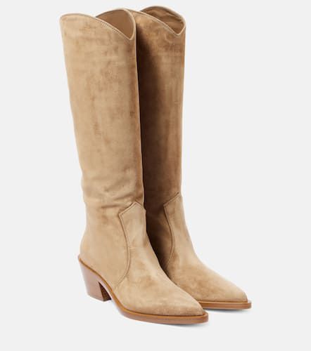 Bottes Western 45 en daim - Gianvito Rossi - Modalova