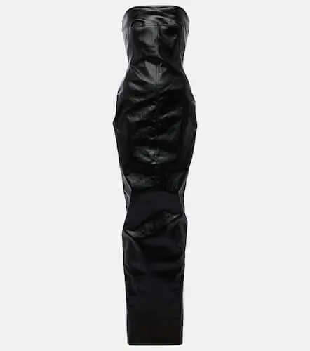 Robe longue en jean enduit - Rick Owens - Modalova