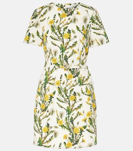 Robe en coton mélangé à fleurs - Oscar de la Renta - Modalova