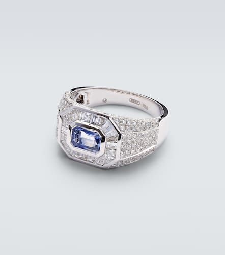 Bague en or blanc 18 ct, saphir et diamants - Shay Jewelry - Modalova