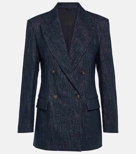 Blazer en coton mélangé métallisé - Brunello Cucinelli - Modalova