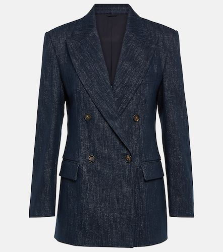 Blazer métallisé en coton mélangé - Brunello Cucinelli - Modalova
