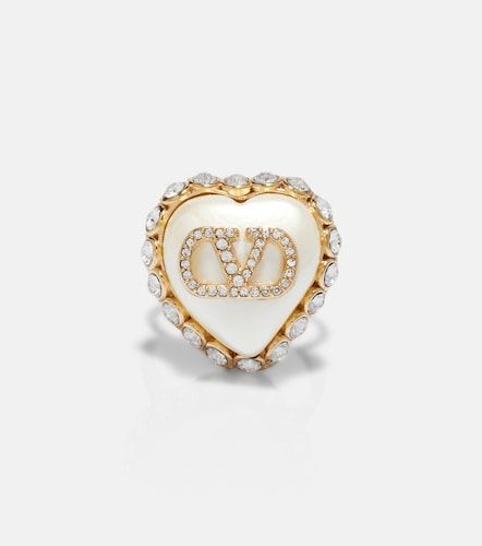 Bague VLogo à perles fantaisie - Valentino - Modalova